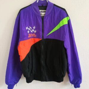 Vtg 90s Artic Cat Articwear Bomber Snowmobile Jacket Thinsulate Neon Women XXL